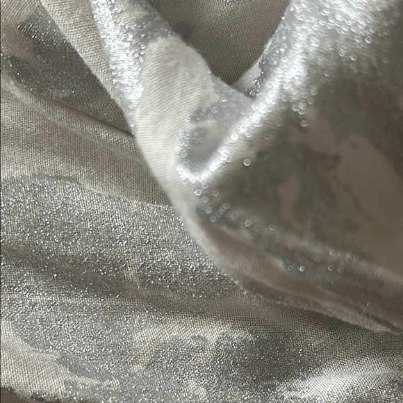 Mossimo Supply Co.  Maxi Dress ivory with metallic Silver Size Small - Picture 12 of 12